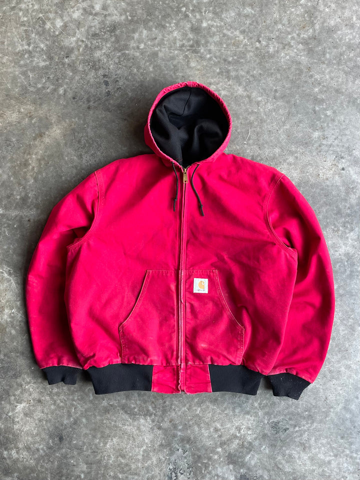 Vintage Hot Pink Hooded Jacket