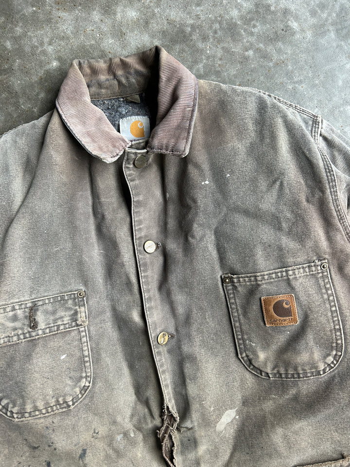 Vintage Olive Button Up Jacket
